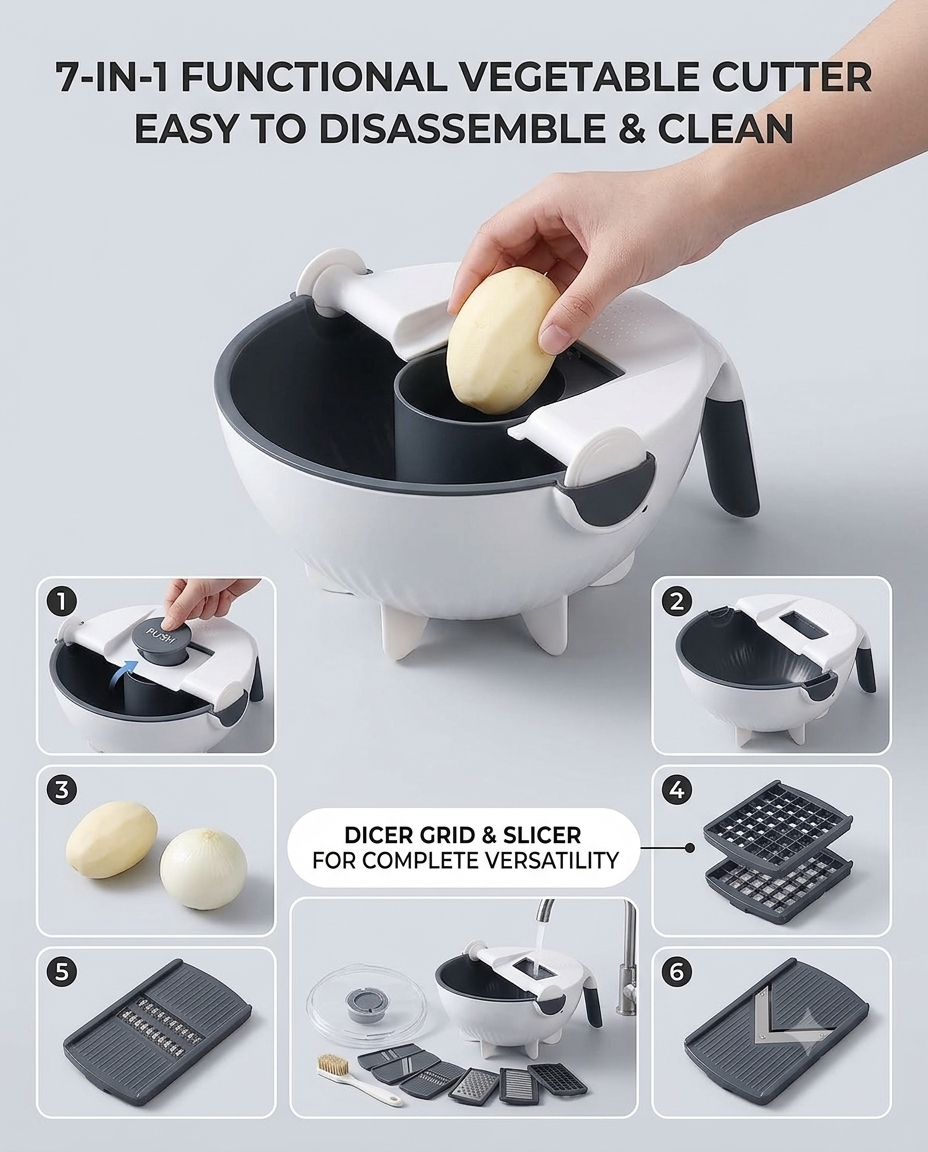 7 in 1 Multifunction Vegetable Cutter