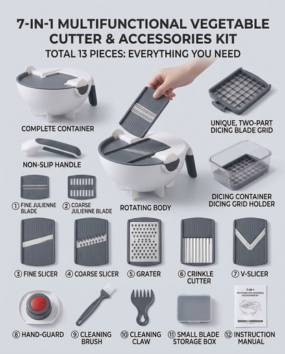 7 in 1 Multifunction Vegetable Cutter