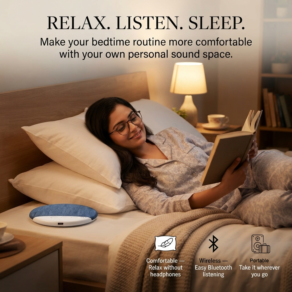 SleepSound™ Bluetooth Pillow Speaker - Portable Bedside & Sleep Speaker