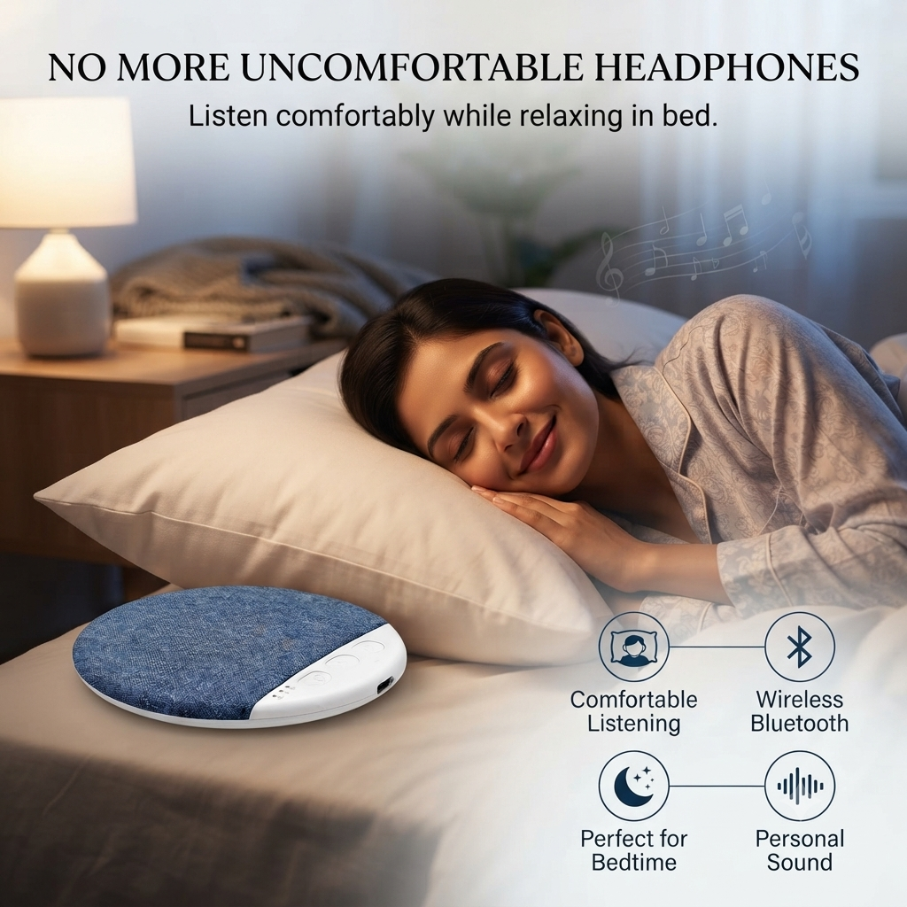 SleepSound™ Bluetooth Pillow Speaker - Portable Bedside & Sleep Speaker