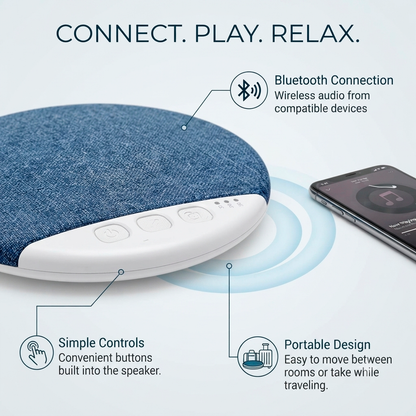 SleepSound™ Bluetooth Pillow Speaker - Portable Bedside & Sleep Speaker