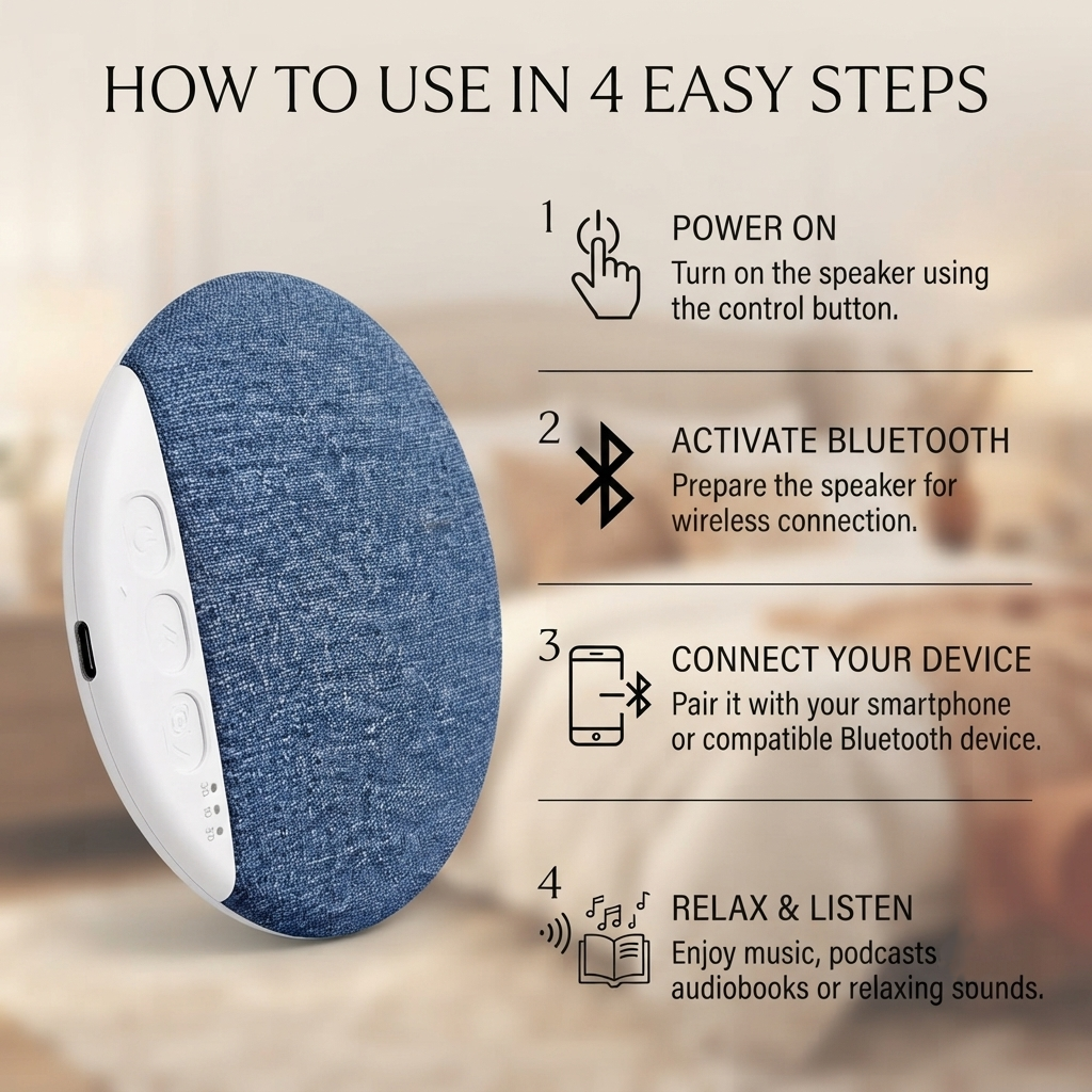 SleepSound™ Bluetooth Pillow Speaker - Portable Bedside & Sleep Speaker