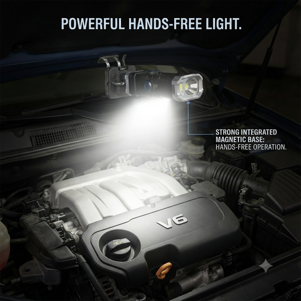 8 in 1 Portable Rechargeable Torch LED Flashlight